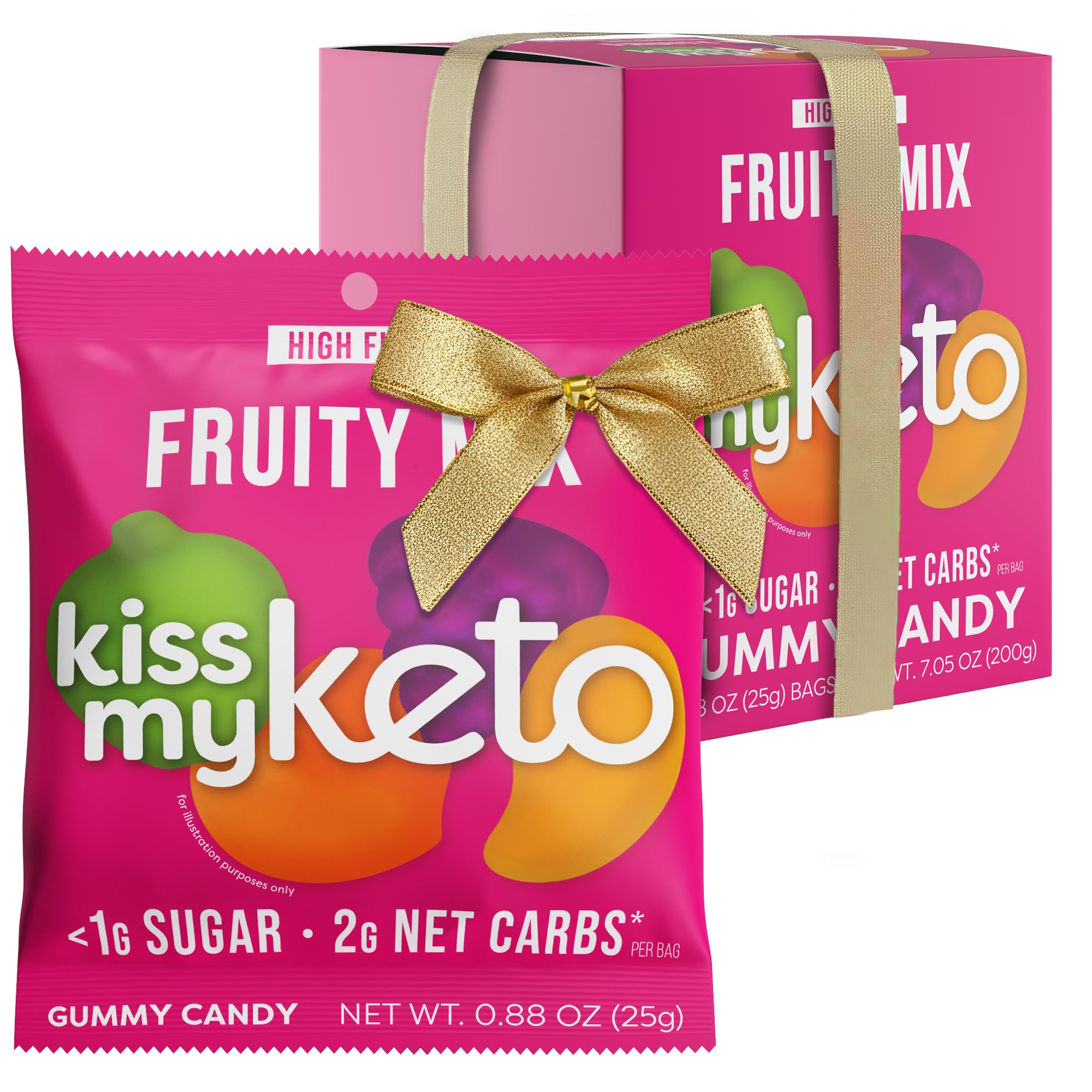 Amazon.com : Kiss My Keto Sugar Free Gummies, Fruity Mix 8-Pack